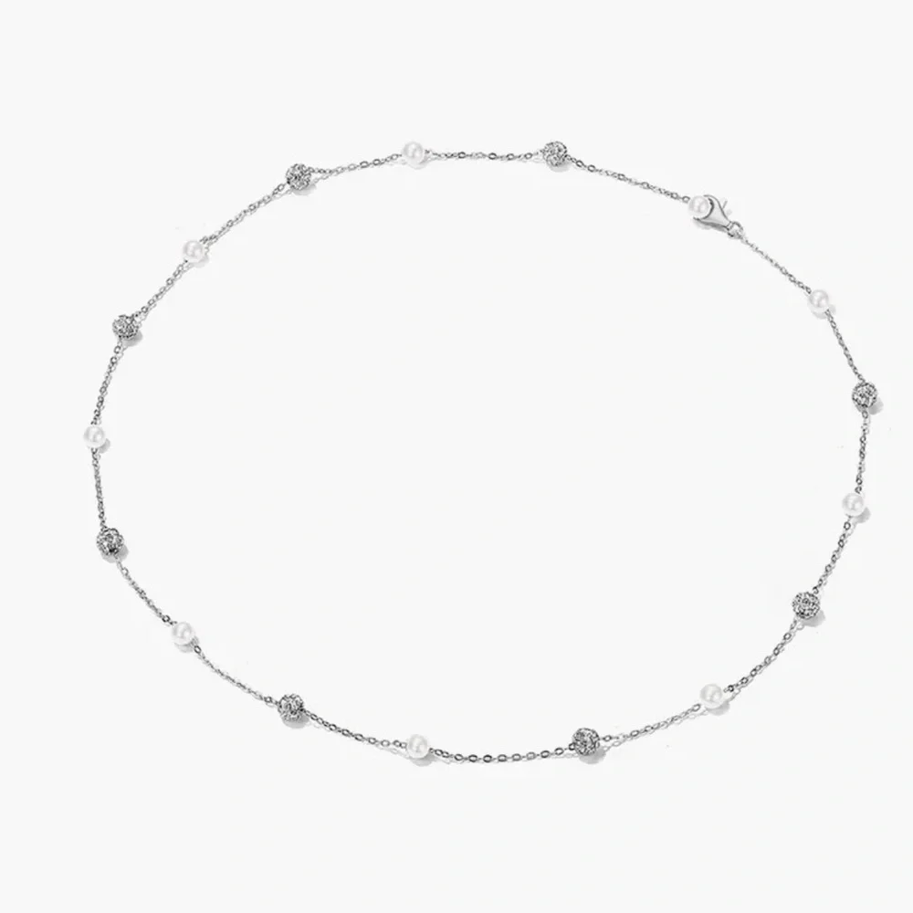 925 Sterling Silver Fresh Water Pearls Necklace - Picture 8 of 8